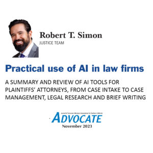 Practical use of AI in law firms