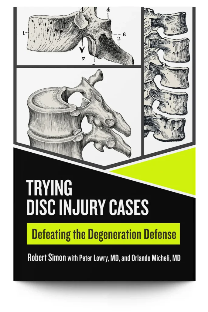 Book Cover: Trying Disc Injury Cases